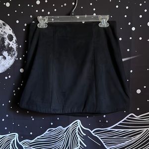 Suede Black Mini Skirt